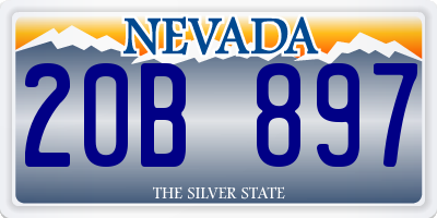 NV license plate 20B897