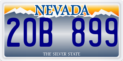 NV license plate 20B899