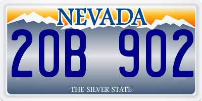 NV license plate 20B902
