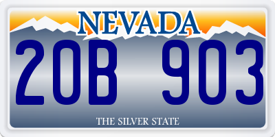 NV license plate 20B903