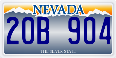 NV license plate 20B904