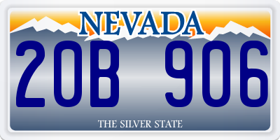 NV license plate 20B906