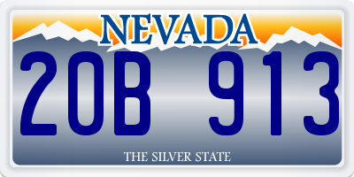 NV license plate 20B913