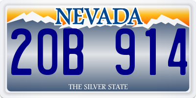 NV license plate 20B914