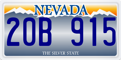 NV license plate 20B915