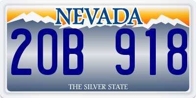 NV license plate 20B918