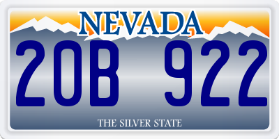 NV license plate 20B922