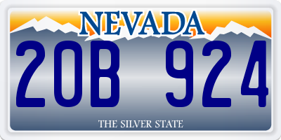 NV license plate 20B924