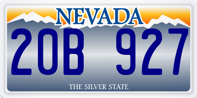 NV license plate 20B927