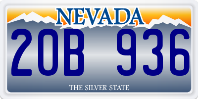 NV license plate 20B936