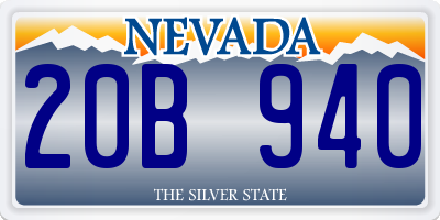 NV license plate 20B940