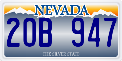 NV license plate 20B947