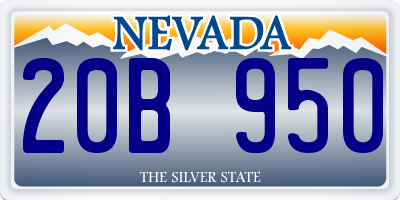 NV license plate 20B950