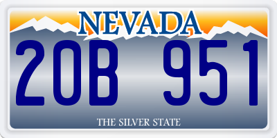 NV license plate 20B951