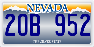 NV license plate 20B952