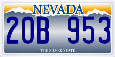 NV license plate 20B953