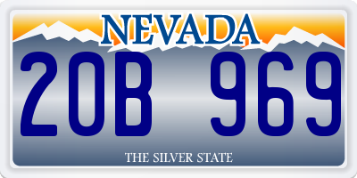 NV license plate 20B969