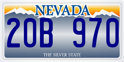 NV license plate 20B970