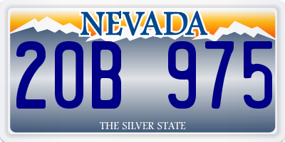 NV license plate 20B975