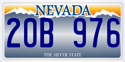 NV license plate 20B976