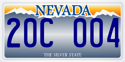 NV license plate 20C004