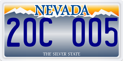 NV license plate 20C005