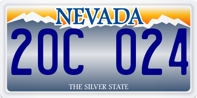 NV license plate 20C024