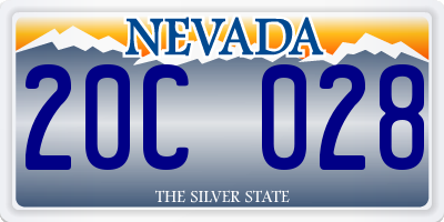 NV license plate 20C028