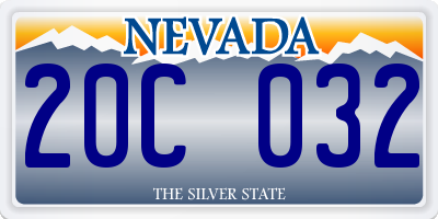 NV license plate 20C032