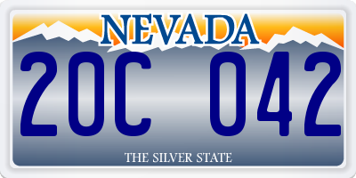 NV license plate 20C042