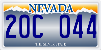 NV license plate 20C044