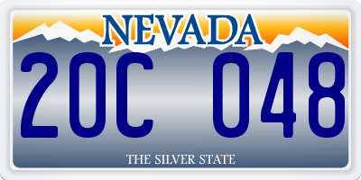 NV license plate 20C048