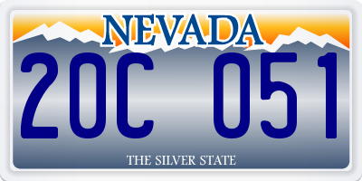 NV license plate 20C051