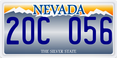 NV license plate 20C056
