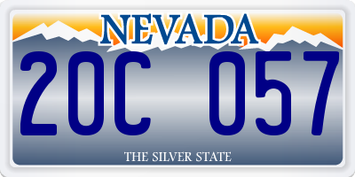 NV license plate 20C057