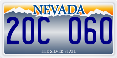 NV license plate 20C060