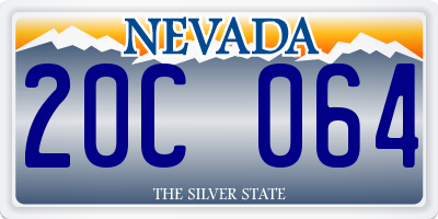 NV license plate 20C064
