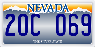 NV license plate 20C069