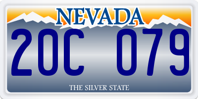 NV license plate 20C079
