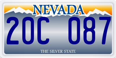 NV license plate 20C087