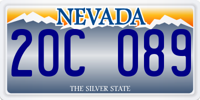 NV license plate 20C089