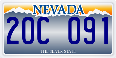 NV license plate 20C091