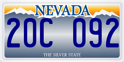 NV license plate 20C092