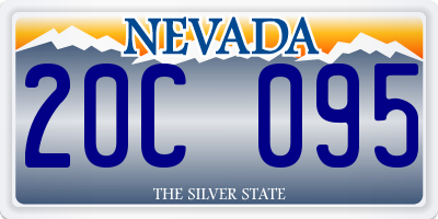 NV license plate 20C095