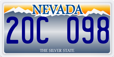 NV license plate 20C098