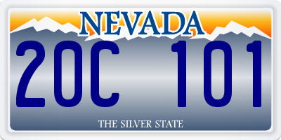 NV license plate 20C101