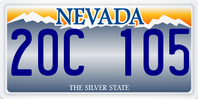 NV license plate 20C105