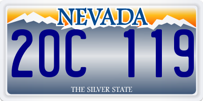 NV license plate 20C119
