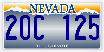 NV license plate 20C125