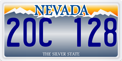 NV license plate 20C128